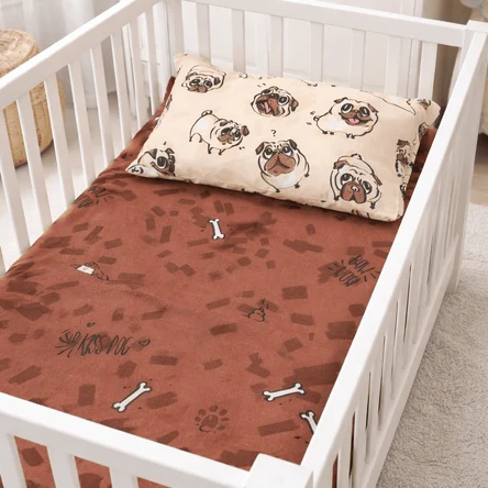 Постельное белье 1,5 спальное «Мопсы»